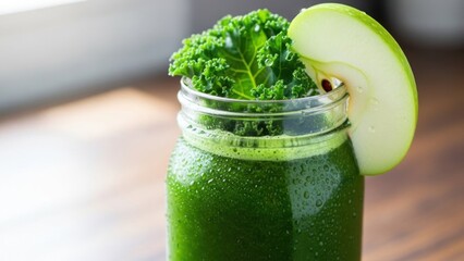 Refreshing Green Smoothie with Apple and Kale