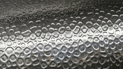 Textured metallic surface with a unique dimpled pattern