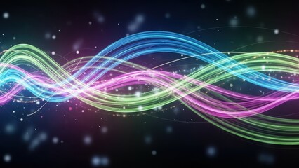 Vibrant Glowing Energy Lines Abstract Background Design