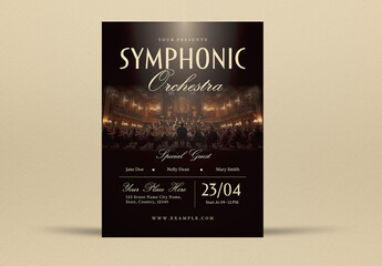 Brown Minimalist Symphonic Orchestra Flyer Layout
