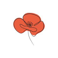 Elegant Hand drawn of flowers. Vector illustration.