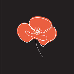 Elegant Hand drawn of flowers. Vector illustration.