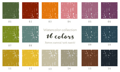 落書きクレヨンパターン１６色セット（スウォッチ登録あり）