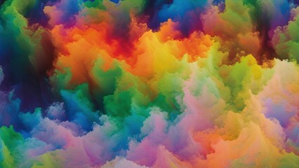 Colorful Abstract Flowing Pigments Creating a Mesmerizing Visual