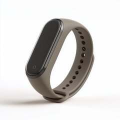 Clean Studio Shot of Generic Fitness Tracker Band on Pure White with Soft Shadow