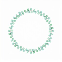 Obraz premium Eucalyptus Circle Botanical Wedding Frame