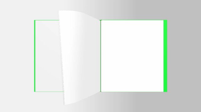 4k 3D Flipping page curl transition animation being flipped over	