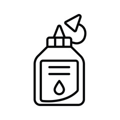 Check this amazing outline icon of glue bottle, premium vector