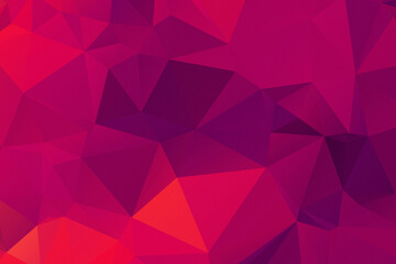 Abstract Geometric Low Poly Background in Pink and Purple Tones