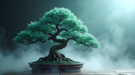 ultrarealistic cinematic photo of a lone bonsai Created with Generative AI technology