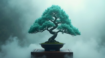 ultrarealistic cinematic photo of a lone bonsai Created with Generative AI technology