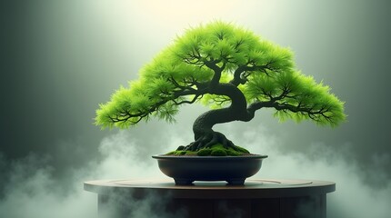ultrarealistic cinematic photo of a lone bonsai Created with Generative AI technology
