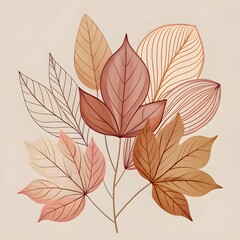 Seamless vector illustration pattern of autumn leaves foliage and maple leaf nature design for background