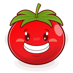 tomato smile face cartoon cute