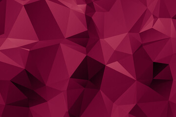 Deep Red Geometric Faceted Abstract Background