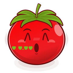 tomato whistling love face cartoon cute