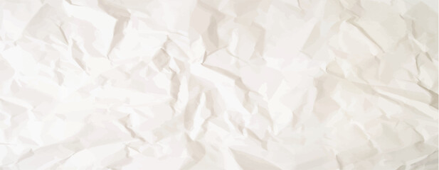 Crumpled Paper Poster Photo Effect Mockup, Crumpled Paper texture overlay effec, white crumpled paper, wrinkled paper background,  vector illustration.