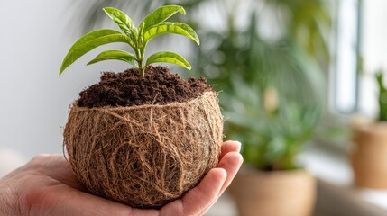 Environmental protection concept, bubbles protect small trees and their growth, and earth saving icons floating around the bubbles.