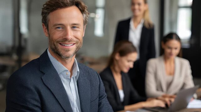 Manager leading a team training session for professional development and assignment roles in a modern office environment