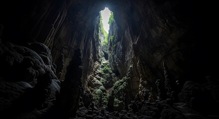 Halong Bay, Vietnam Scenic limestone karsts and islands in the bays emerald waters
