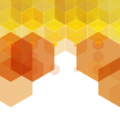 Abstract vector background. Geometric image. polygonal style. Yellow hexagon. eps 10