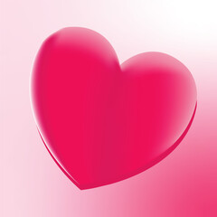 ink 3D Heart Illustration Romantic Love Symbol