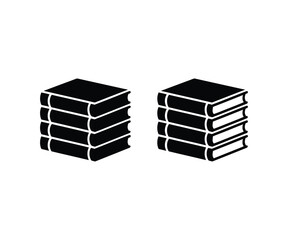 Vector books icon bundle on clean background