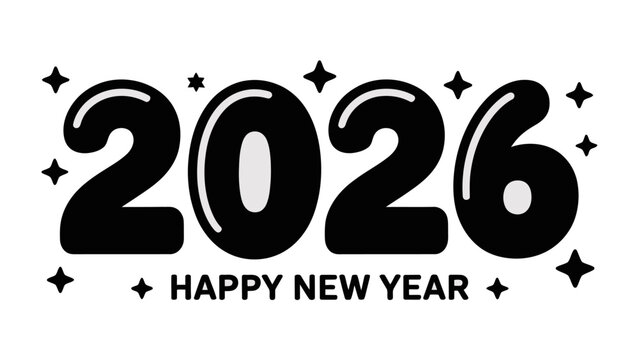New Year's Eve Celebration 2026: A stylish and celebratory design with 2026 boldly displayed. This design encapsulates the spirit of joy, excitement, and anticipation for the coming year.