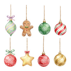 Watercolor-Christmas Ornaments