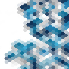Blue hexagon background, pattern, hexagon wallpaper. Vector illustration.