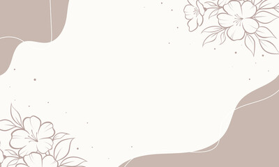 Cute kawaii abstract pastel floral geometric poster background