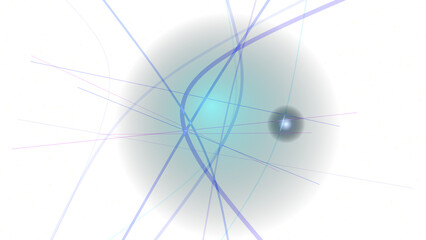 Abstract glowing light streaks and nebula in deep space