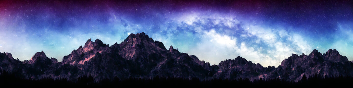 Nice panoramic mountains scene