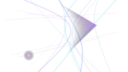 Abstract geometric shape with light streaks in dark space © Atikur