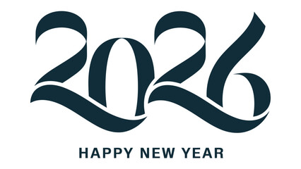 New Year 2026: A stylish design proclaims Happy New Year, ushering in the hope and aspirations of the upcoming year, a beacon of freshness.