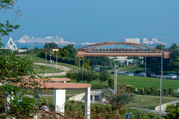 Doha, Qatar - December 01, 2025: Old Doha Port Mina District view from Bidda Park