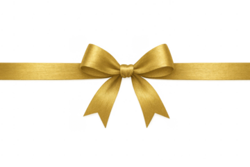 Gold ribbon and bow for celebration designs