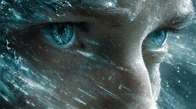 Piercing gaze through matrix of program code.