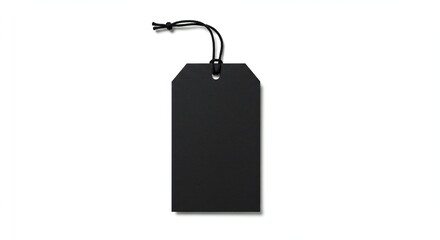 Isolated black tag on white, a versatile marketing element, minimalist and modern design ready for