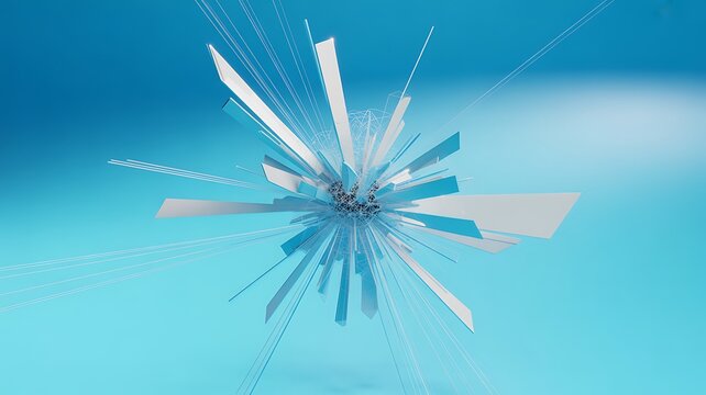 Abstract blue background with starry light patterns