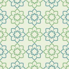 Seamless floral vector pattern. Pastel color simple flowers pattern. Color vector background. Ornament for interior design, textile design, greeting cards, wrapping paper, fabric print.