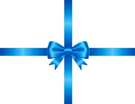 blue gift bow