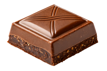 Delicious square chocolate brownie with rich topping for indulgent snacking and confectionery delight applications