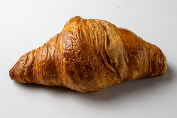 Fresh Croissant and white background