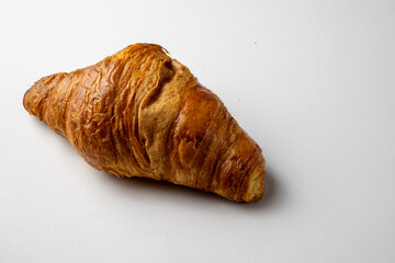 Fresh Croissant and white background