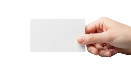 Obraz premium Hand holding blank white business card ready for your message