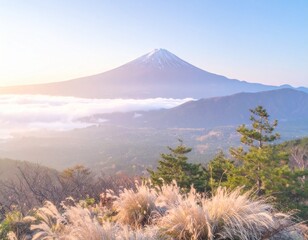 山の上からの景色　風景
