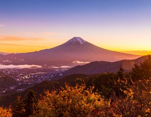 山の上からの景色　風景