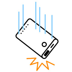 モバイルバッテリーを落とした！発火の危険　携帯充電器