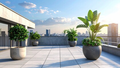 Obraz premium City Balcony View.